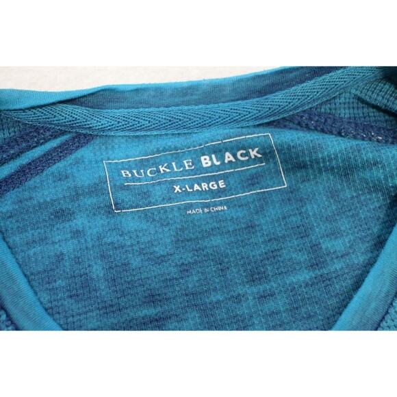Buckle Black BKE Thermal Henley Sweatshirt Blue Athletic Fit Pull Over Mens XL - Picture 8 of 9